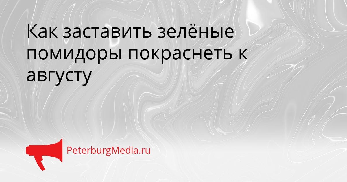 Как заставить зелёные помидоры покраснеть к августу Сгенерировано