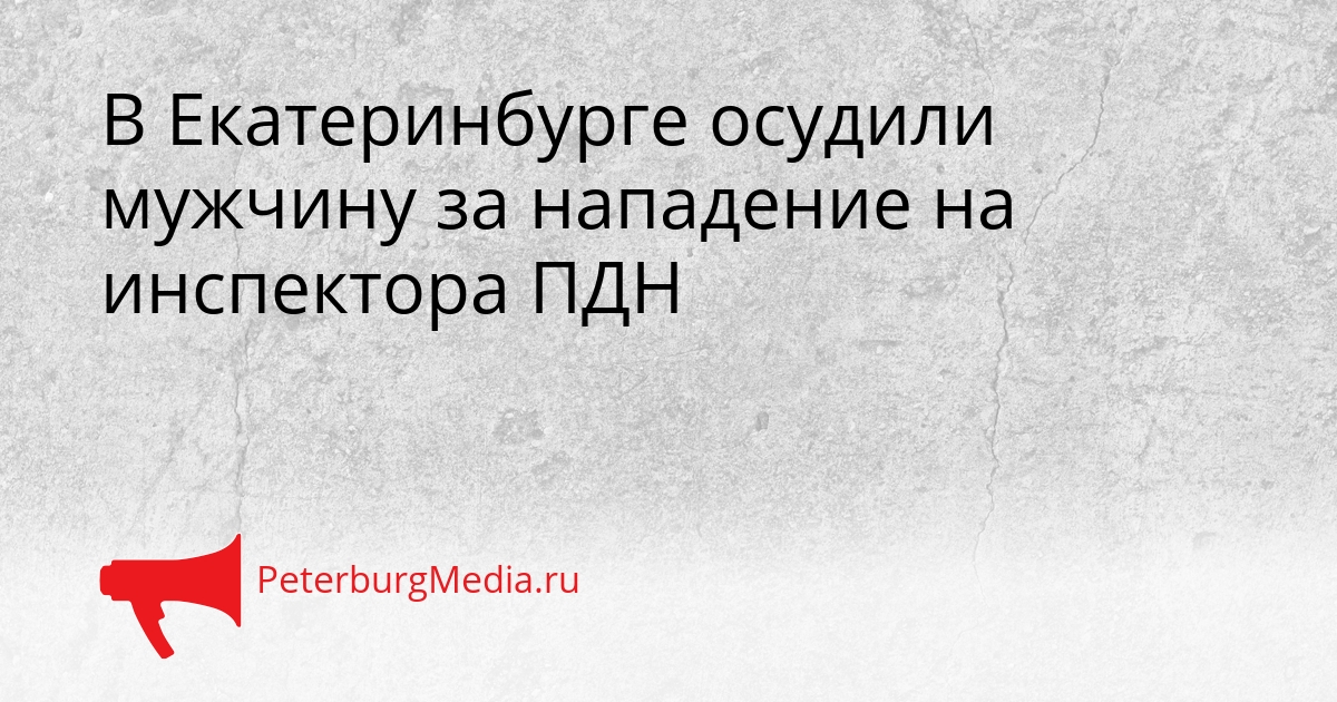В Екатеринбурге осудили мужчину за нападение на инспектора ПДН Сгенерировано