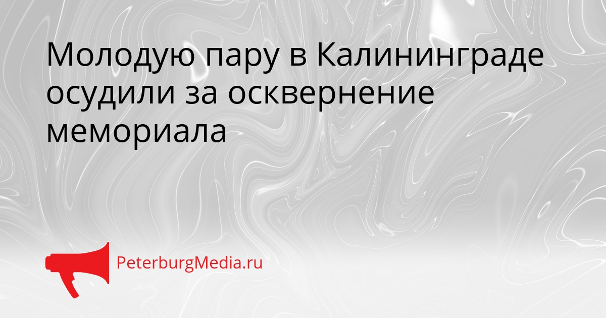 Молодую пару в Калининграде осудили за осквернение мемориала Сгенерировано