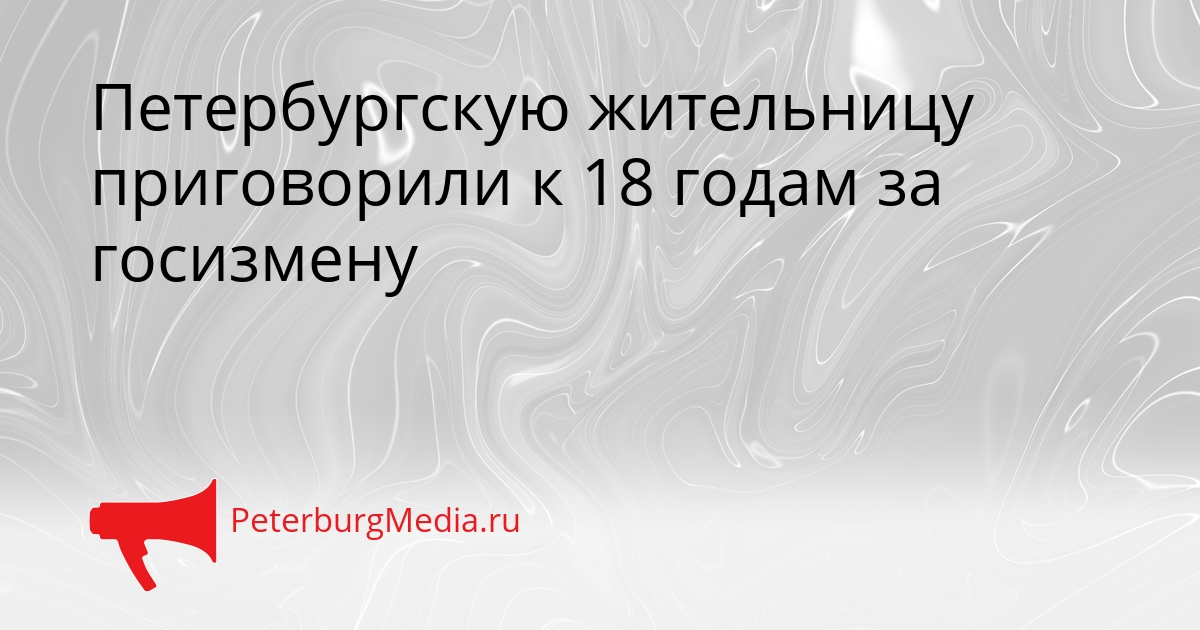 Петербургскую жительницу приговорили к 18 годам за госизмену Сгенерировано