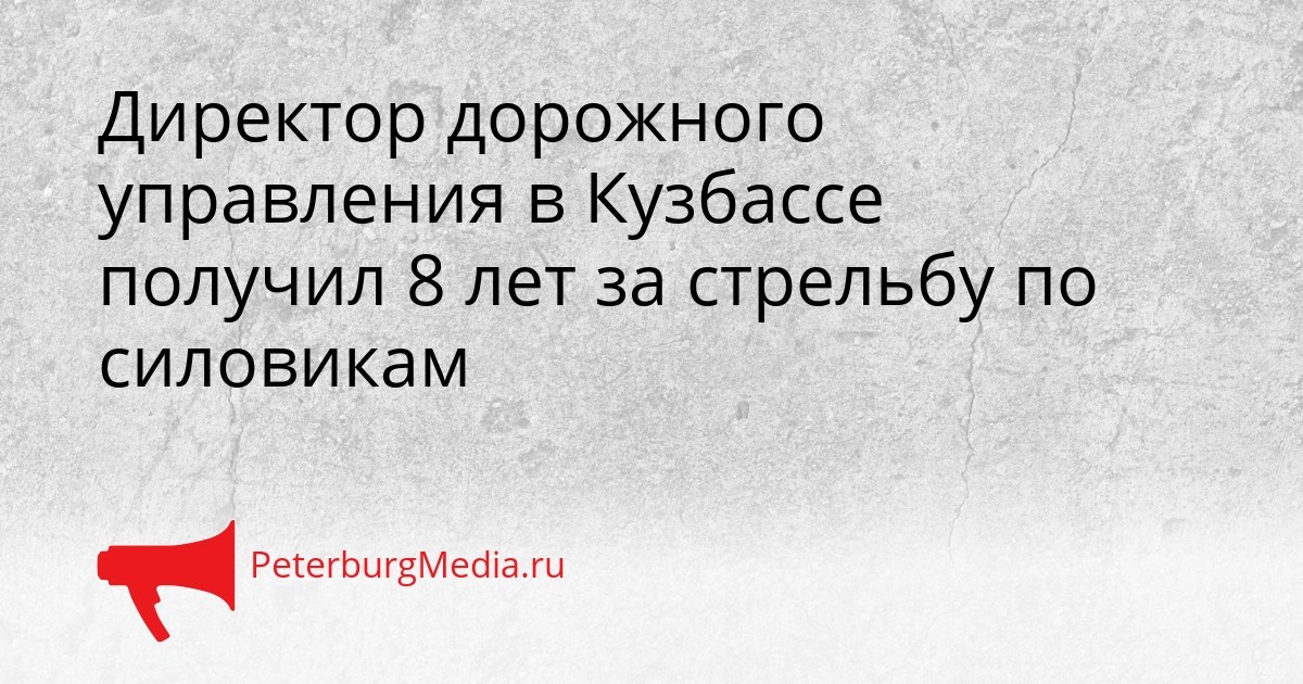 Директор дорожного управления в Кузбассе получил 8 лет за стрельбу по силовикам Сгенерировано