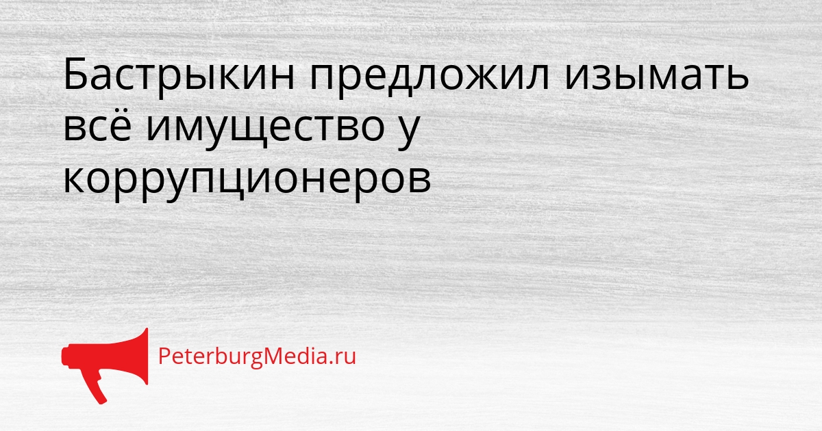 Бастрыкин предложил изымать всё имущество у коррупционеров Сгенерировано