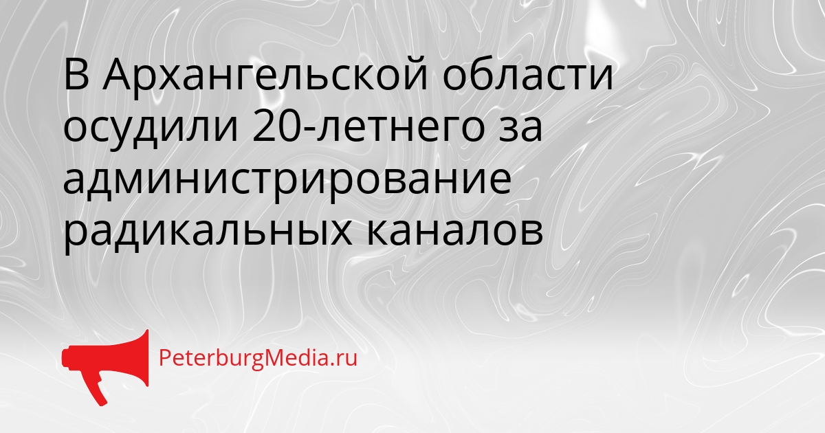 В Архангельской области осудили 20-летнего за администрирование радикальных каналов Сгенерировано