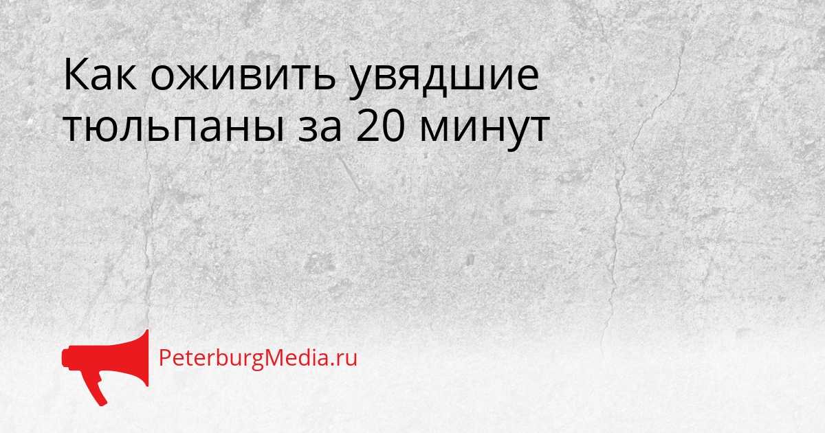 Как оживить увядшие тюльпаны за 20 минут Сгенерировано