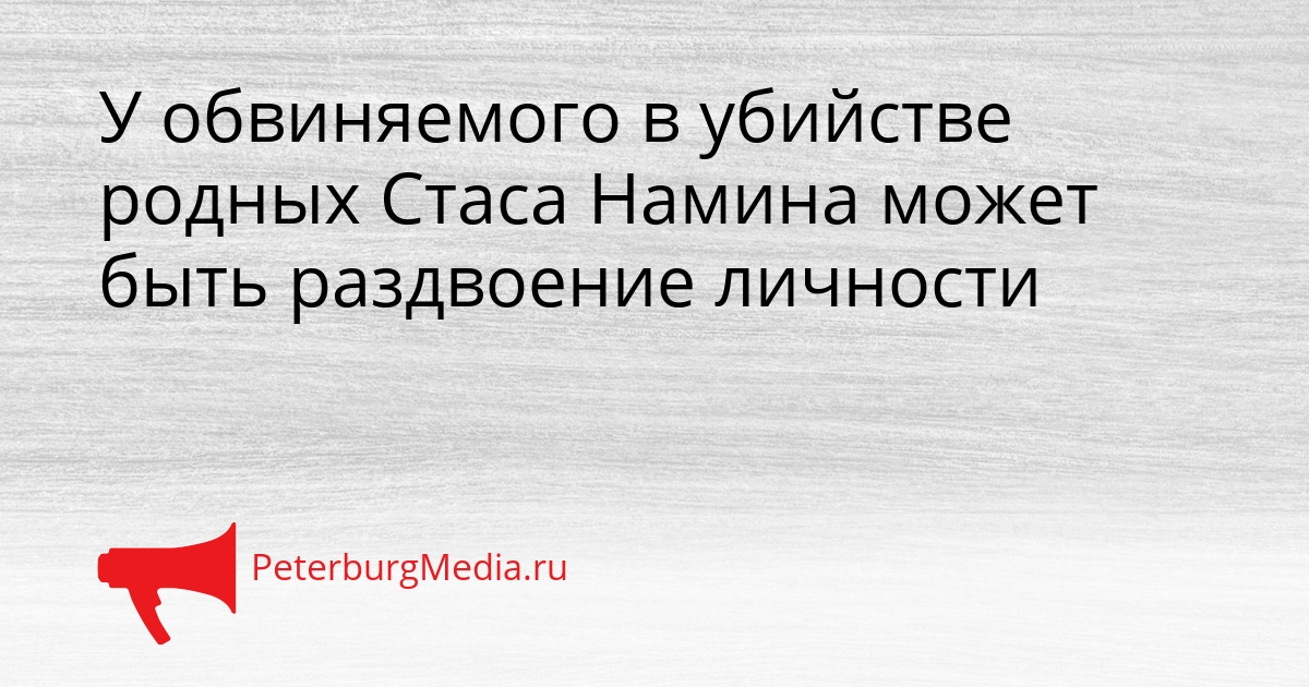 У обвиняемого в убийстве родных Стаса Намина может быть раздвоение личности Сгенерировано