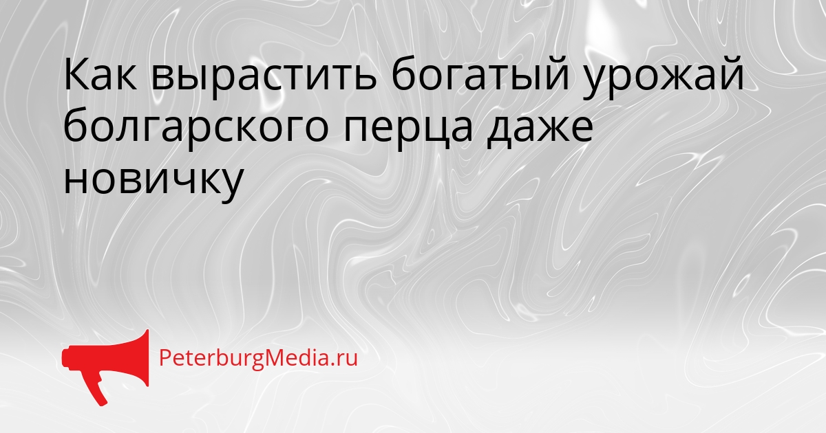 Как вырастить богатый урожай болгарского перца даже новичку Сгенерировано