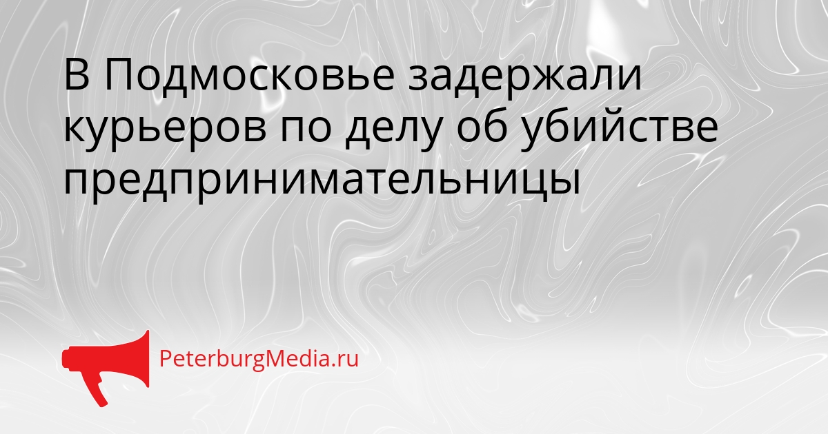 В Подмосковье задержали курьеров по делу об убийстве предпринимательницы Сгенерировано
