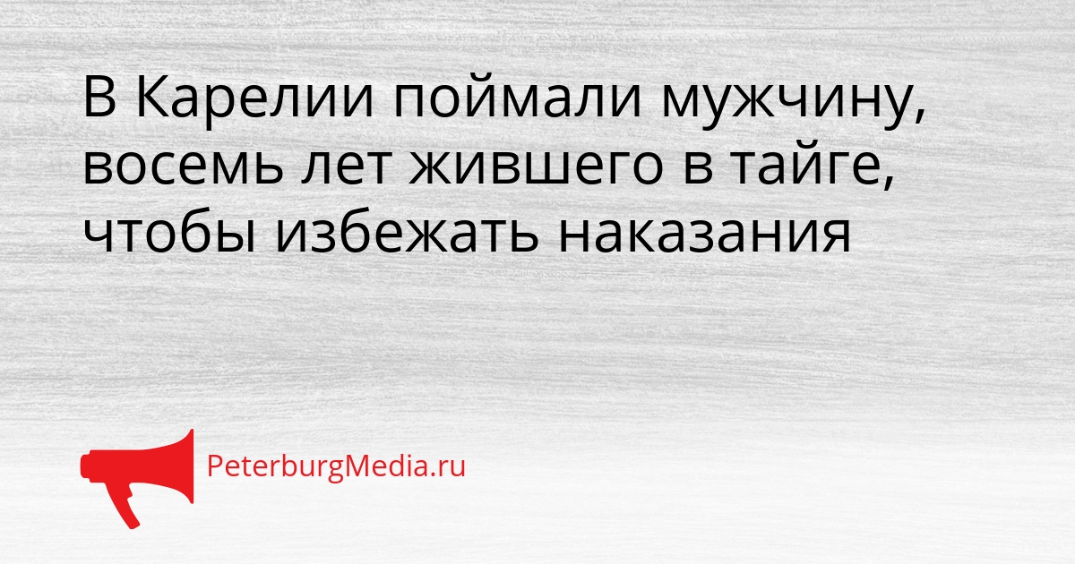 В Карелии поймали мужчину, восемь лет жившего в тайге, чтобы избежать наказания Сгенерировано