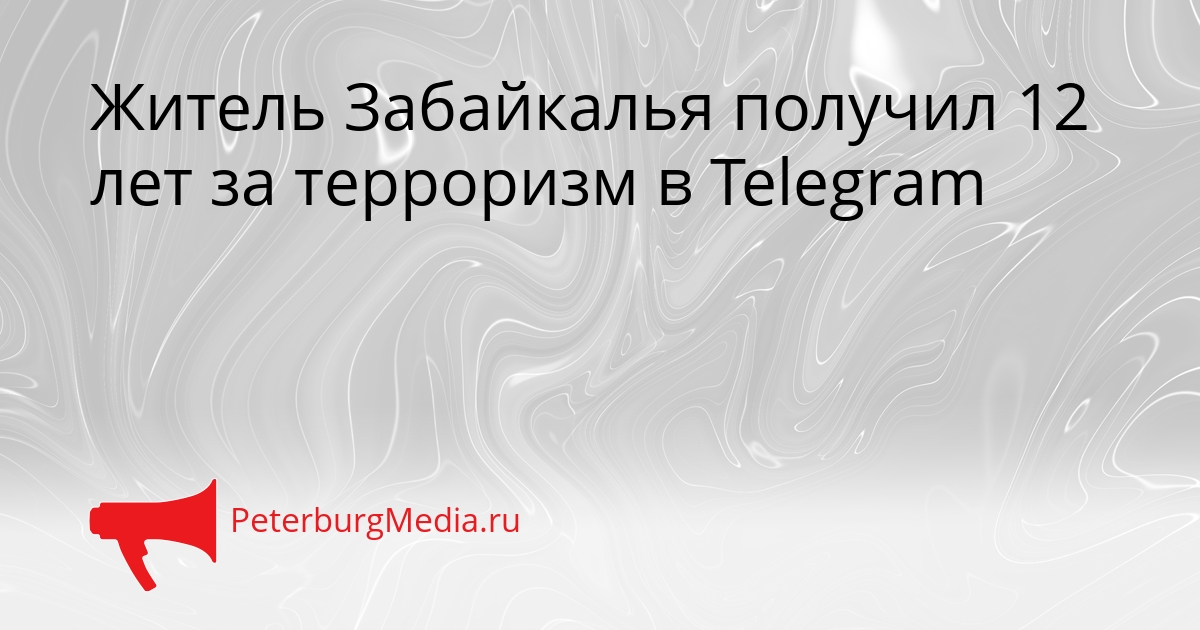 Житель Забайкалья получил 12 лет за терроризм в Telegram Сгенерировано