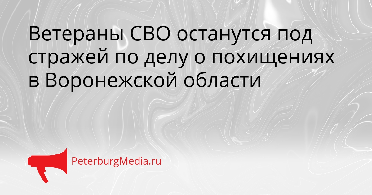 Ветераны СВО останутся под стражей по делу о похищениях в Воронежской области Сгенерировано