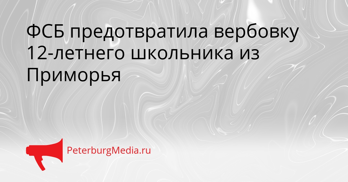 ФСБ предотвратила вербовку 12-летнего школьника из Приморья Сгенерировано