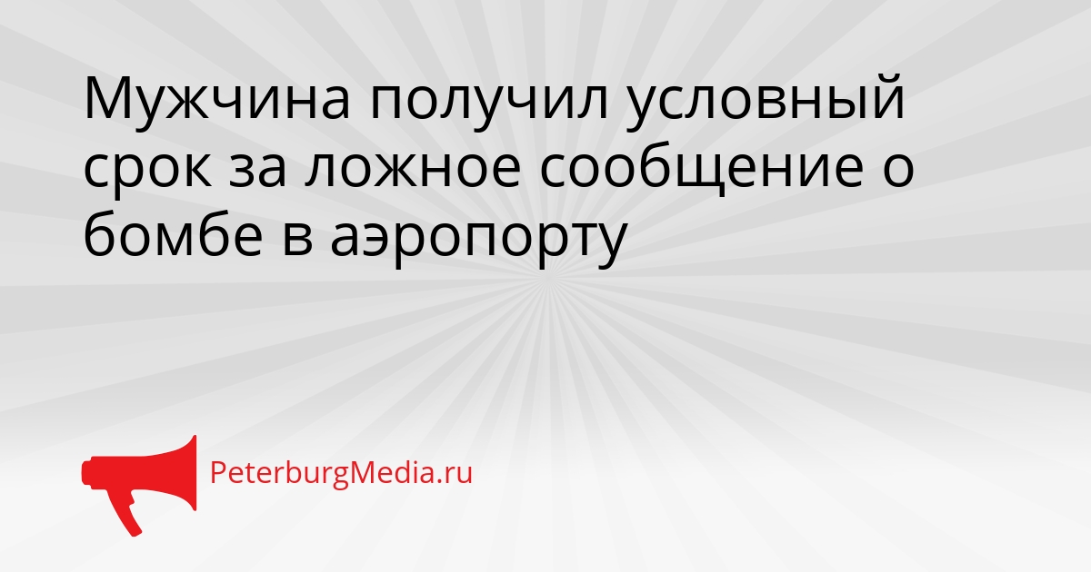 Мужчина получил условный срок за ложное сообщение о бомбе в аэропорту Сгенерировано