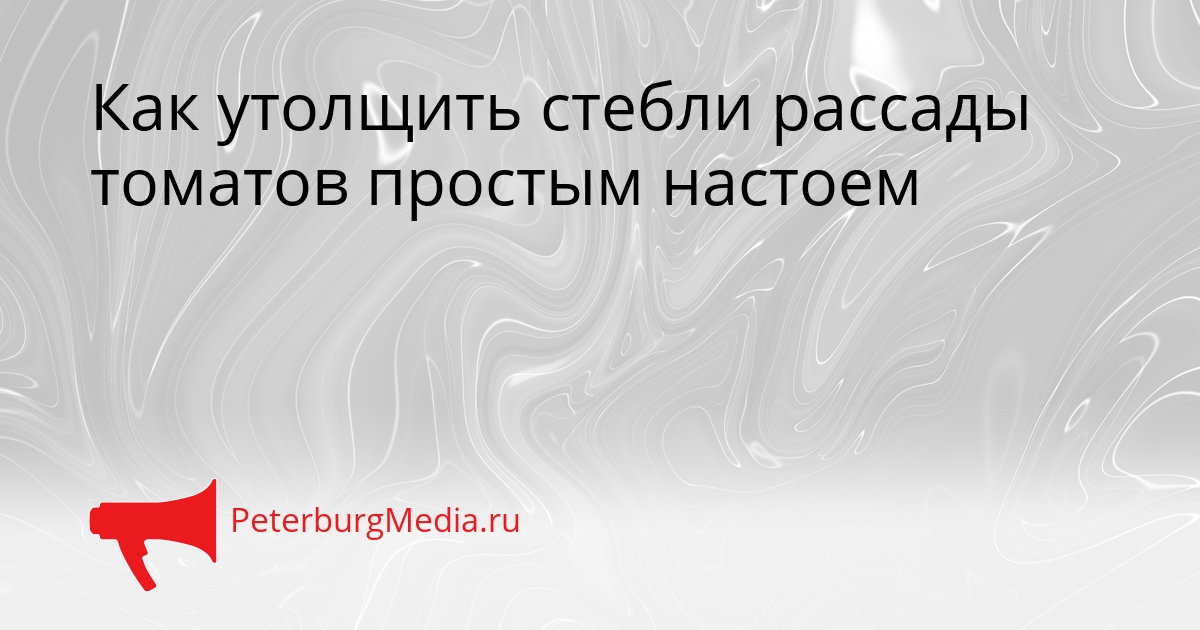 Как утолщить стебли рассады томатов простым настоем Сгенерировано