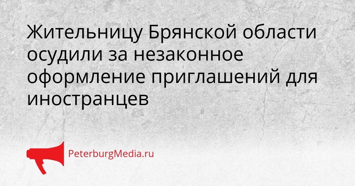 Жительницу Брянской области осудили за незаконное оформление приглашений для иностранцев Сгенерировано