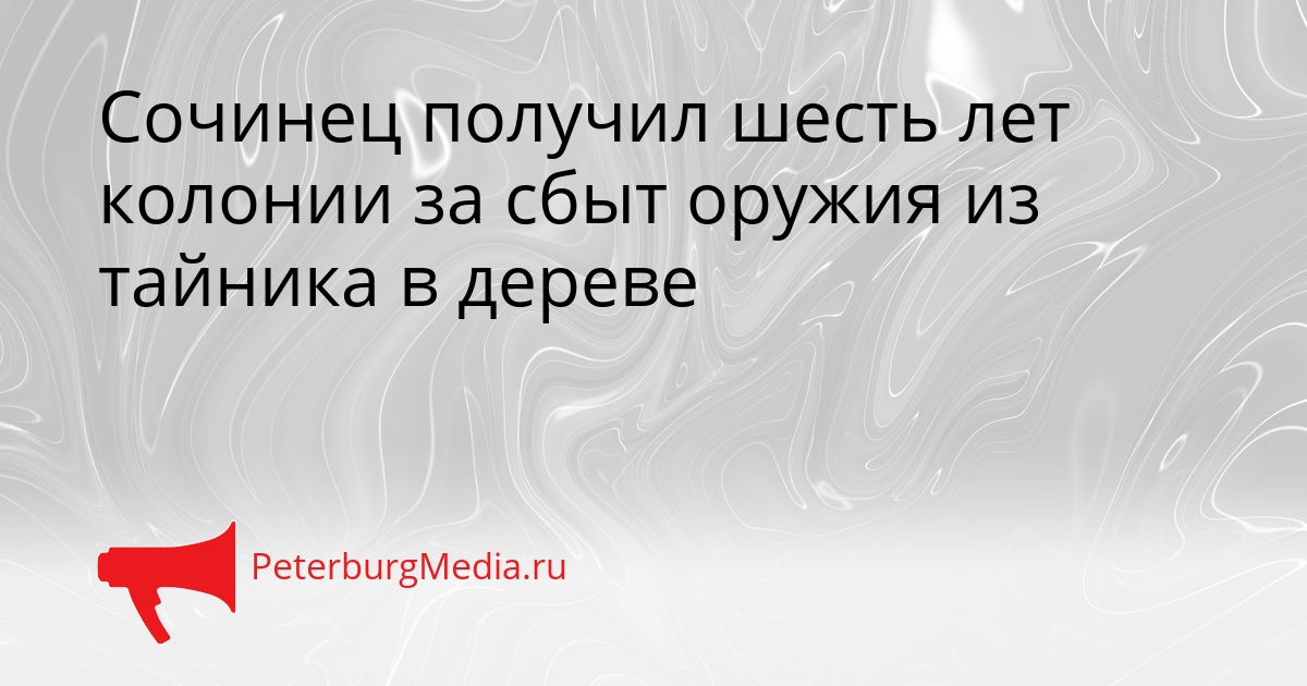 Сочинец получил шесть лет колонии за сбыт оружия из тайника в дереве Сгенерировано