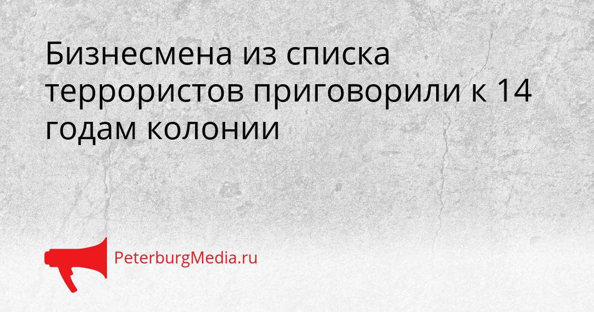 Бизнесмена из списка террористов приговорили к 14 годам колонии Сгенерировано