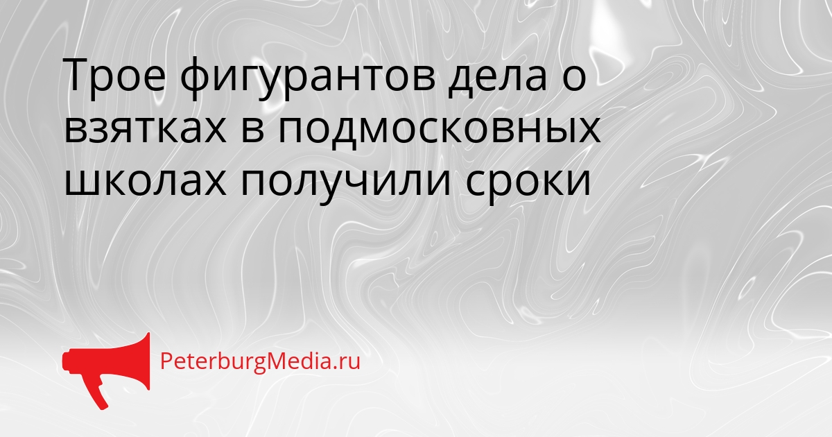 Трое фигурантов дела о взятках в подмосковных школах получили сроки Сгенерировано