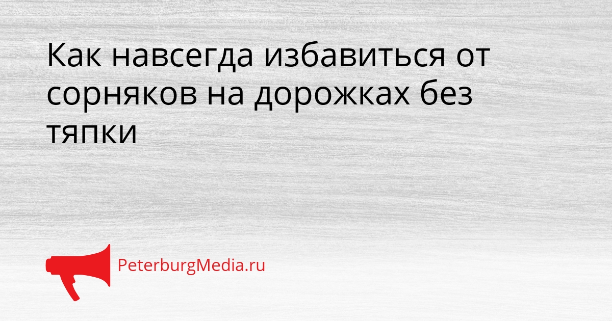 Как навсегда избавиться от сорняков на дорожках без тяпки Сгенерировано