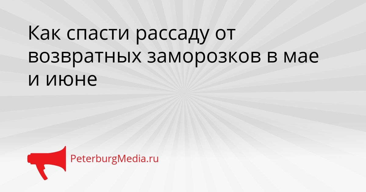 Как спасти рассаду от возвратных заморозков в мае и июне Сгенерировано