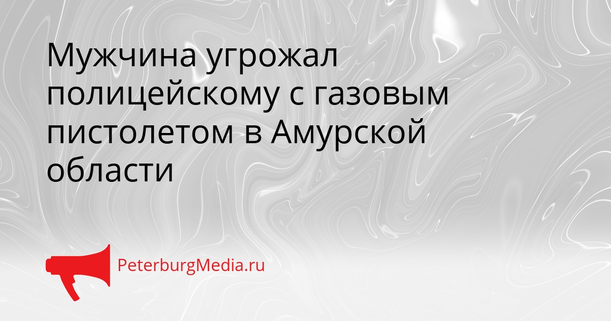 Мужчина угрожал полицейскому с газовым пистолетом в Амурской области Сгенерировано