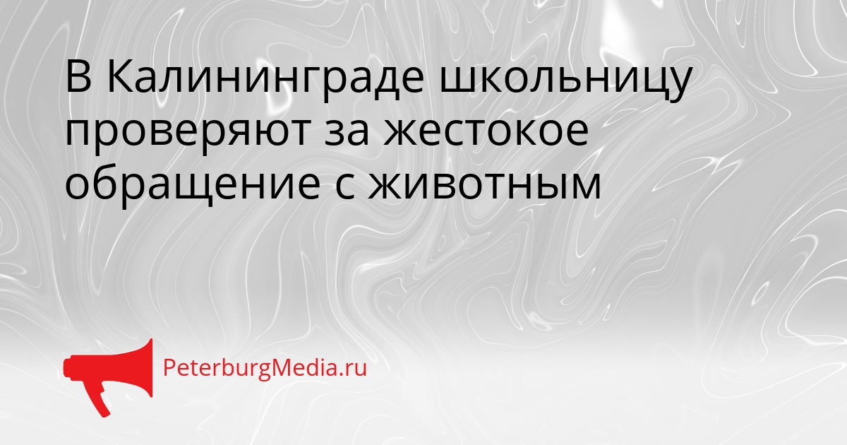 В Калининграде школьницу проверяют за жестокое обращение с животным Сгенерировано