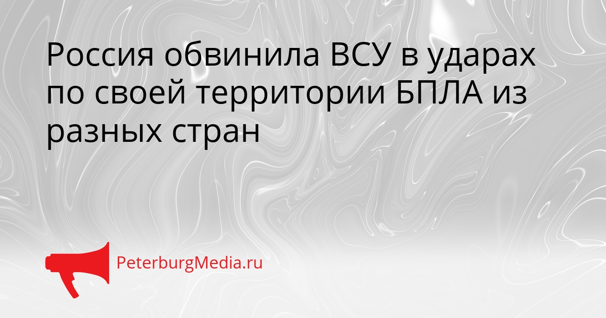Россия обвинила ВСУ в ударах по своей территории БПЛА из разных стран Сгенерировано