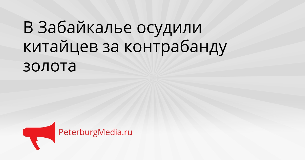В Забайкалье осудили китайцев за контрабанду золота Сгенерировано