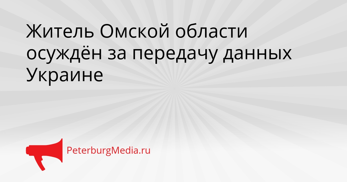 Житель Омской области осуждён за передачу данных Украине Сгенерировано
