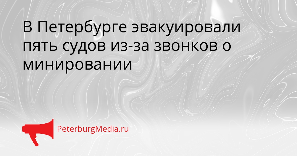 В Петербурге эвакуировали пять судов из-за звонков о минировании Сгенерировано