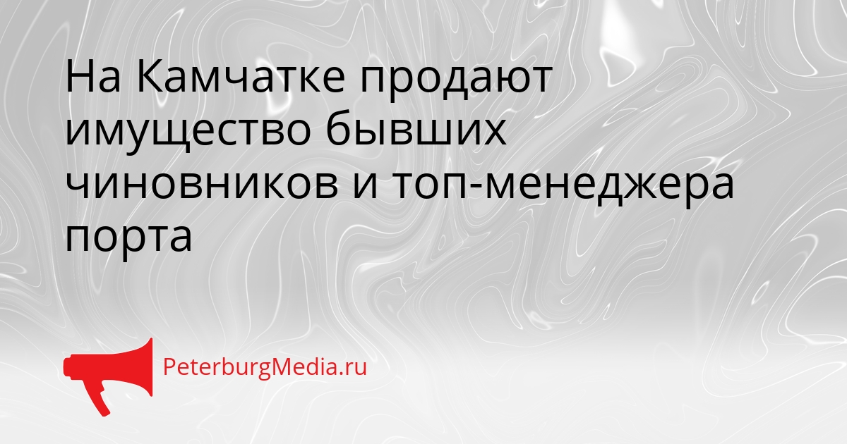 На Камчатке продают имущество бывших чиновников и топ-менеджера порта Сгенерировано
