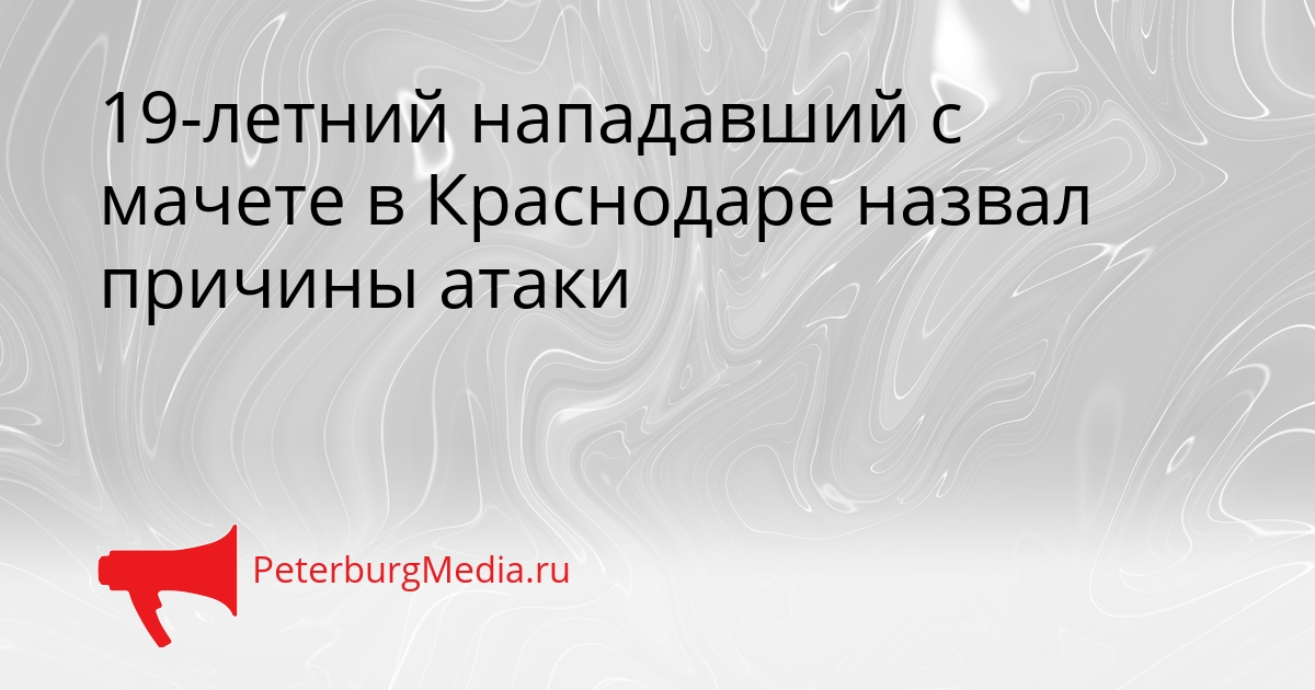 19-летний нападавший с мачете в Краснодаре назвал причины атаки Сгенерировано