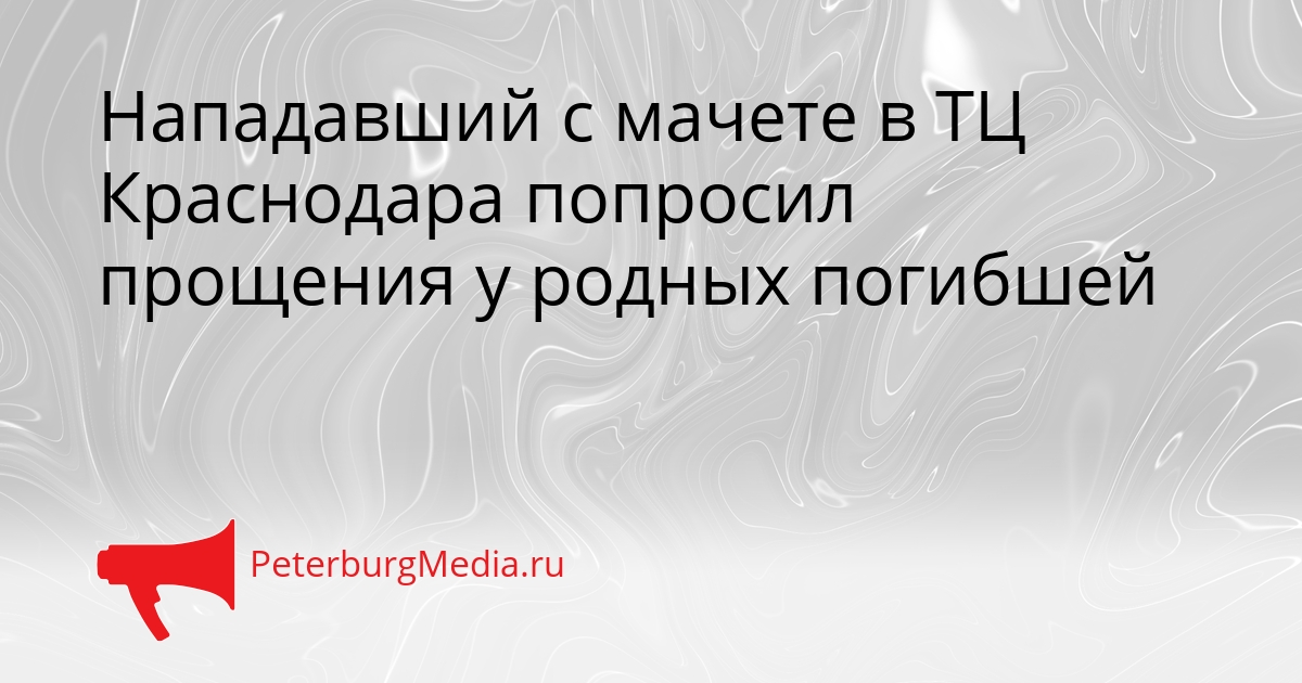 Нападавший с мачете в ТЦ Краснодара попросил прощения у родных погибшей Сгенерировано